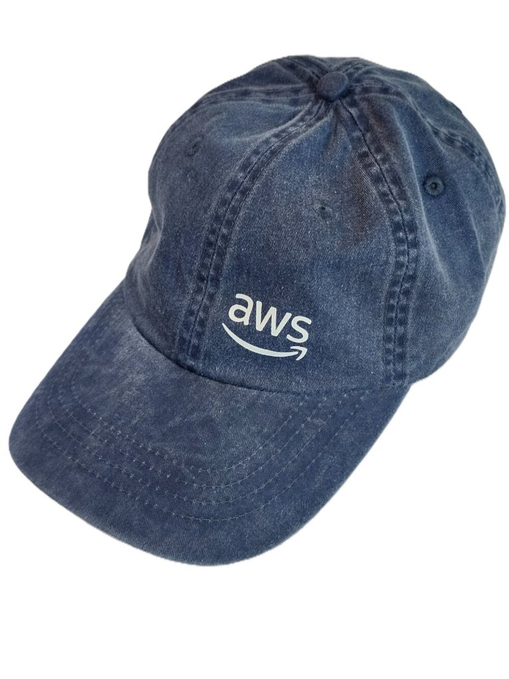 AWS Denim Dad Hat – Adjustable Strapback – Blue